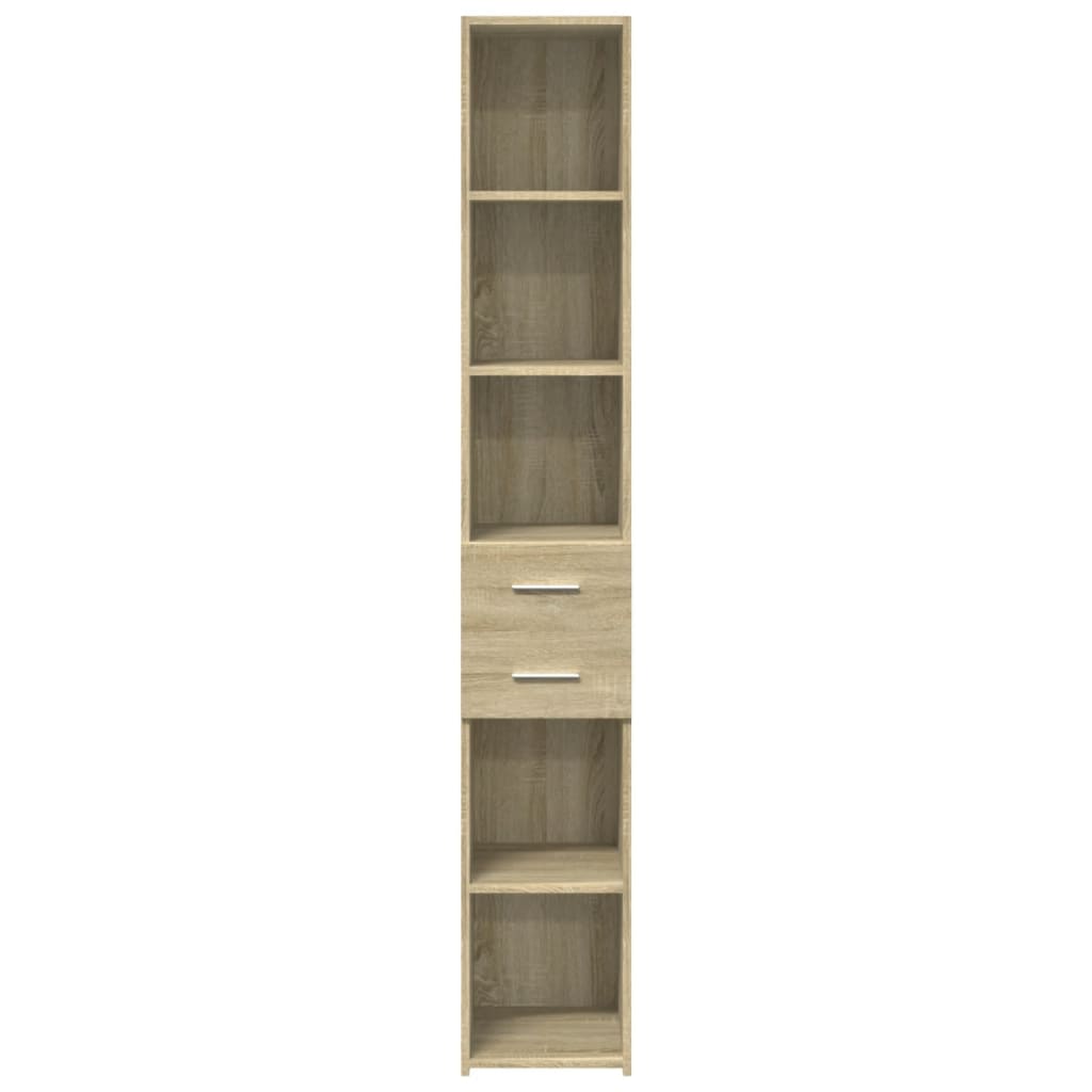 Buffet haut chêne sonoma 30x42,5x185 cm bois d'ingénierie - XIOS