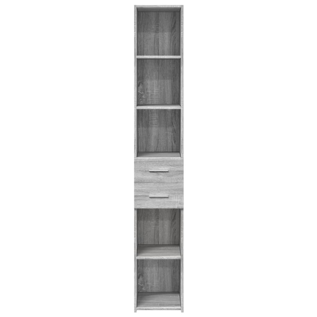 Buffet haut sonoma gris 30x42,5x185 cm bois d'ingénierie - XIOS