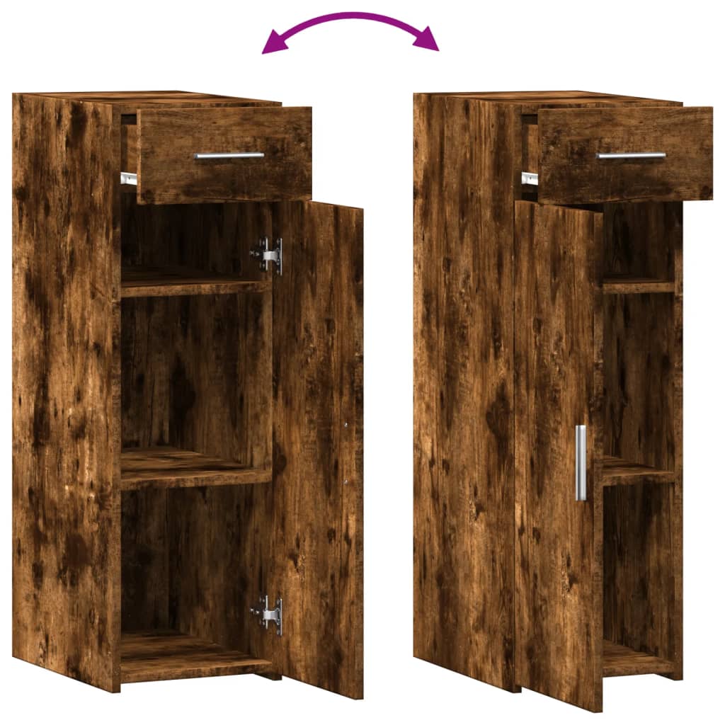 Buffet chêne fumé 30x42,5x93 cm bois d'ingénierie - XIOS