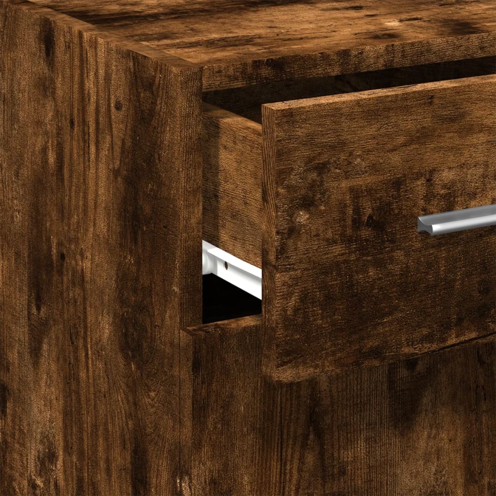 Buffet chêne fumé 30x42,5x93 cm bois d'ingénierie - XIOS