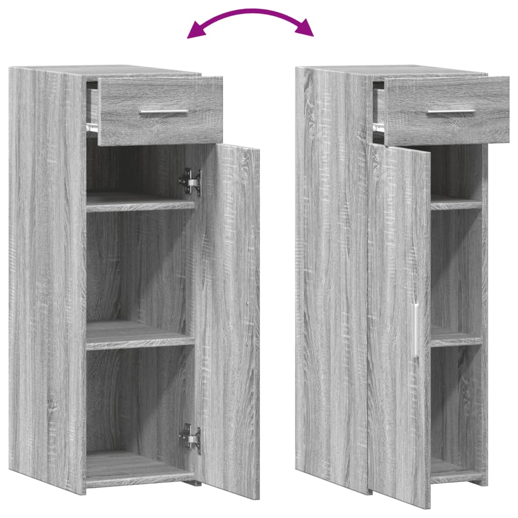 Buffet sonoma gris 30x42,5x93 cm bois d'ingénierie - XIOS