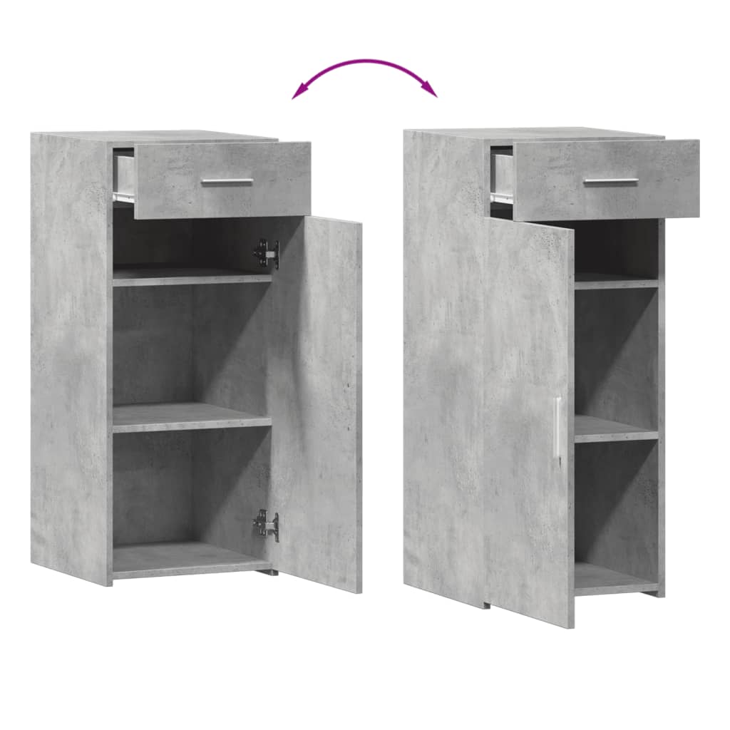 Buffet gris béton 40x42,5x93 cm bois d'ingénierie - XIOS