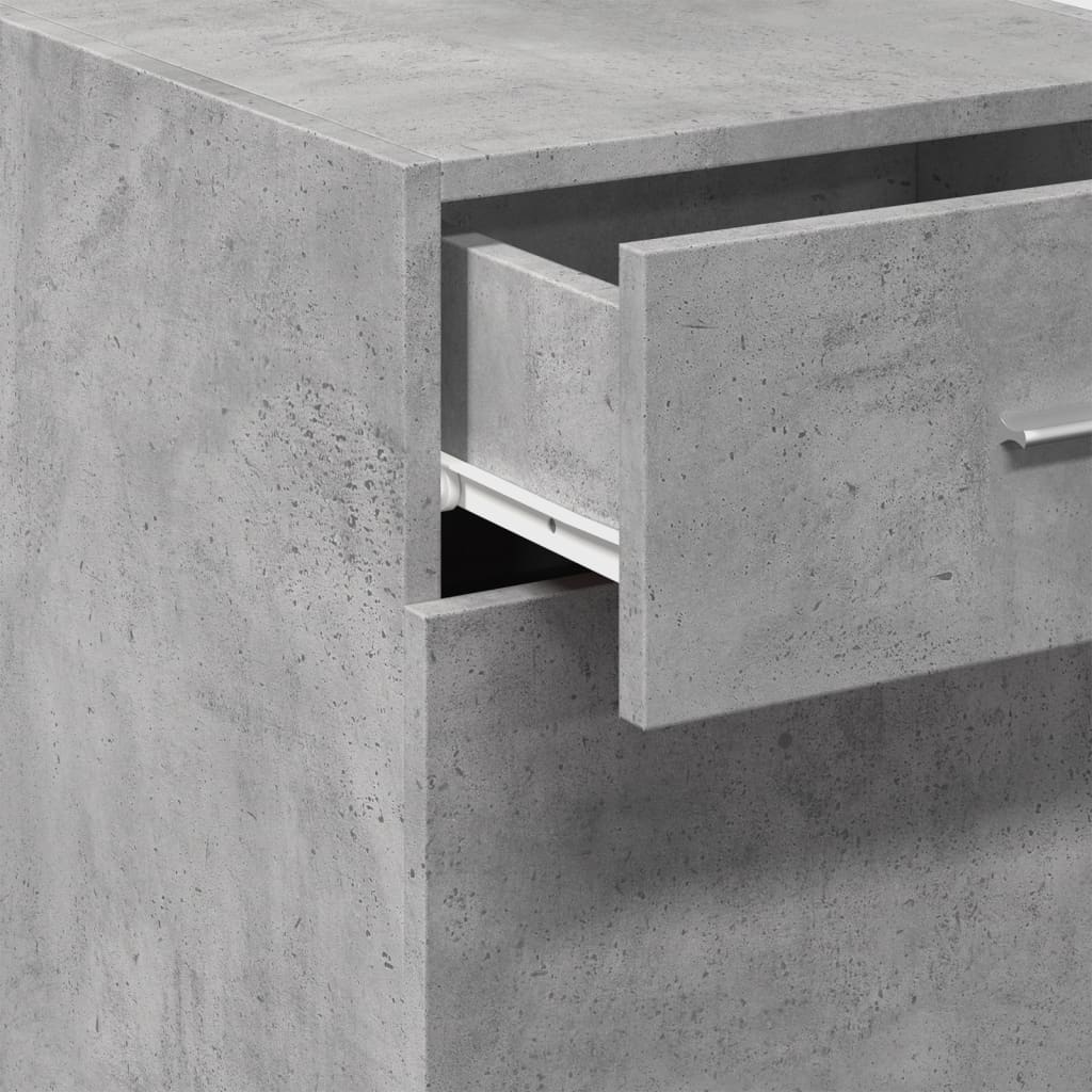 Buffet gris béton 40x42,5x93 cm bois d'ingénierie - XIOS