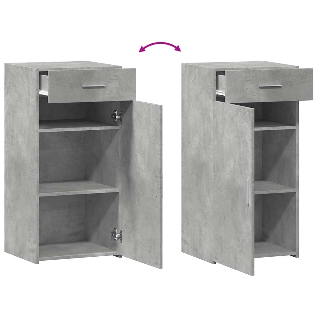 Buffet gris béton 45x42,5x93 cm bois d'ingénierie - XIOS