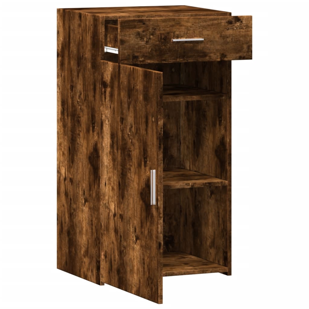 Buffet chêne fumé 50x42,5x93 cm bois d'ingénierie - XIOS