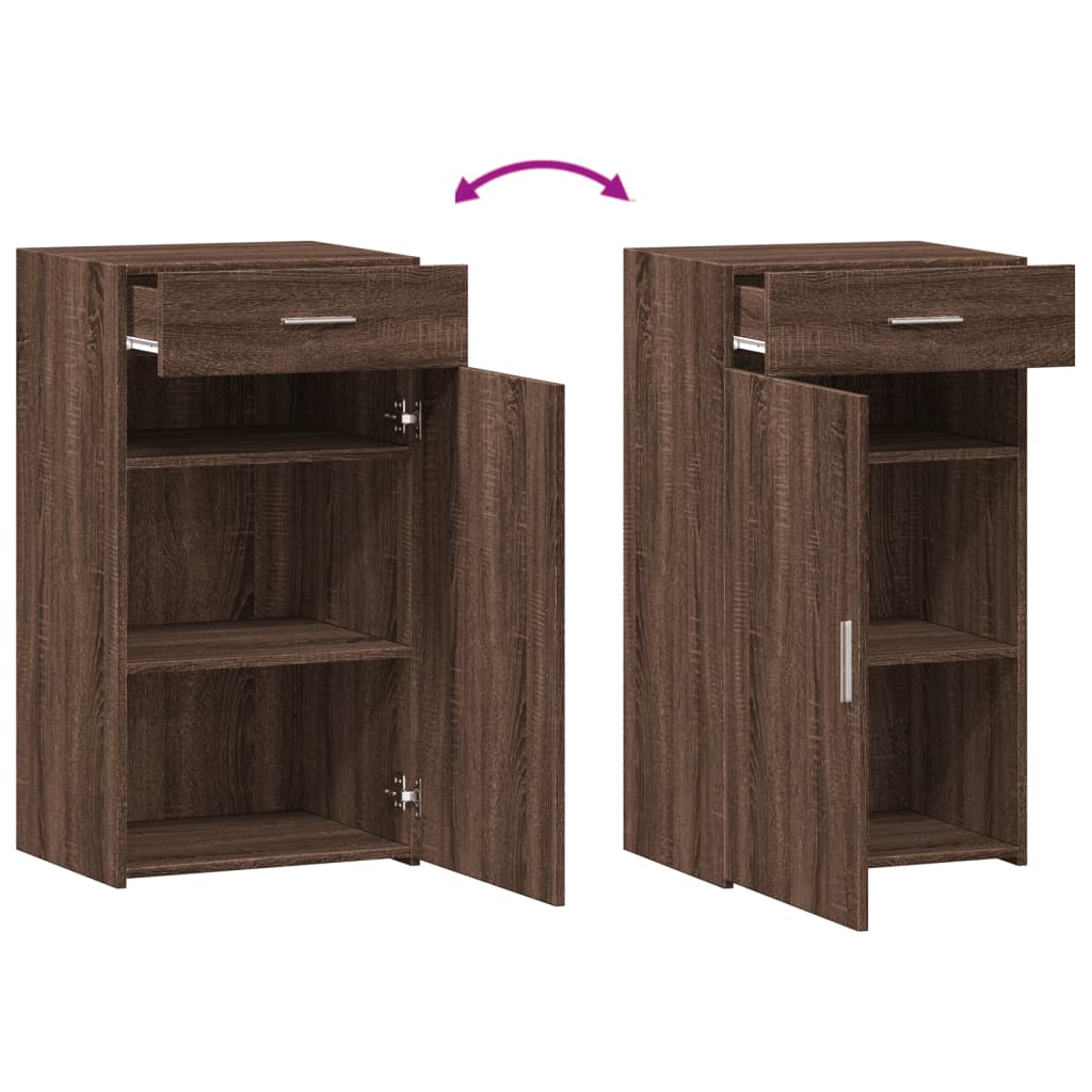 Buffet chêne marron 50x42,5x93 cm bois d'ingénierie - XIOS