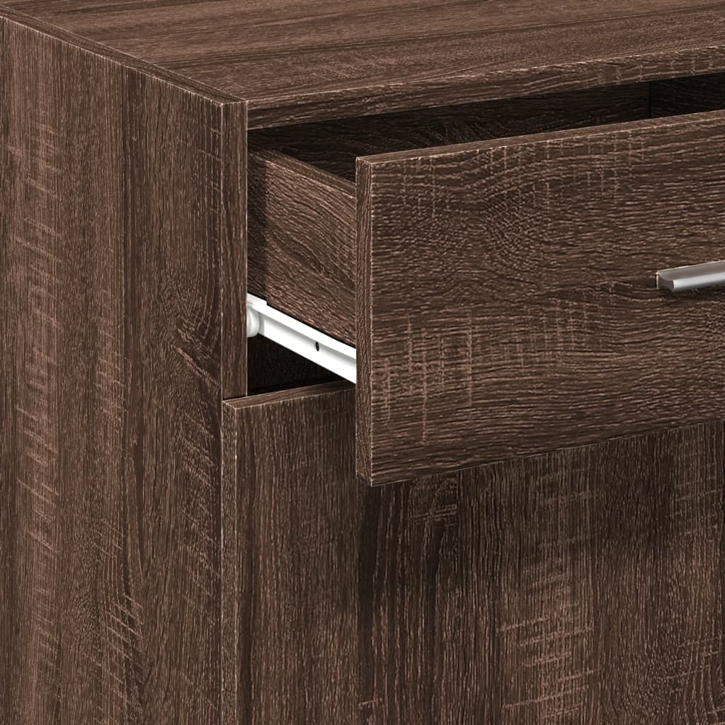 Buffet chêne marron 50x42,5x93 cm bois d'ingénierie - XIOS