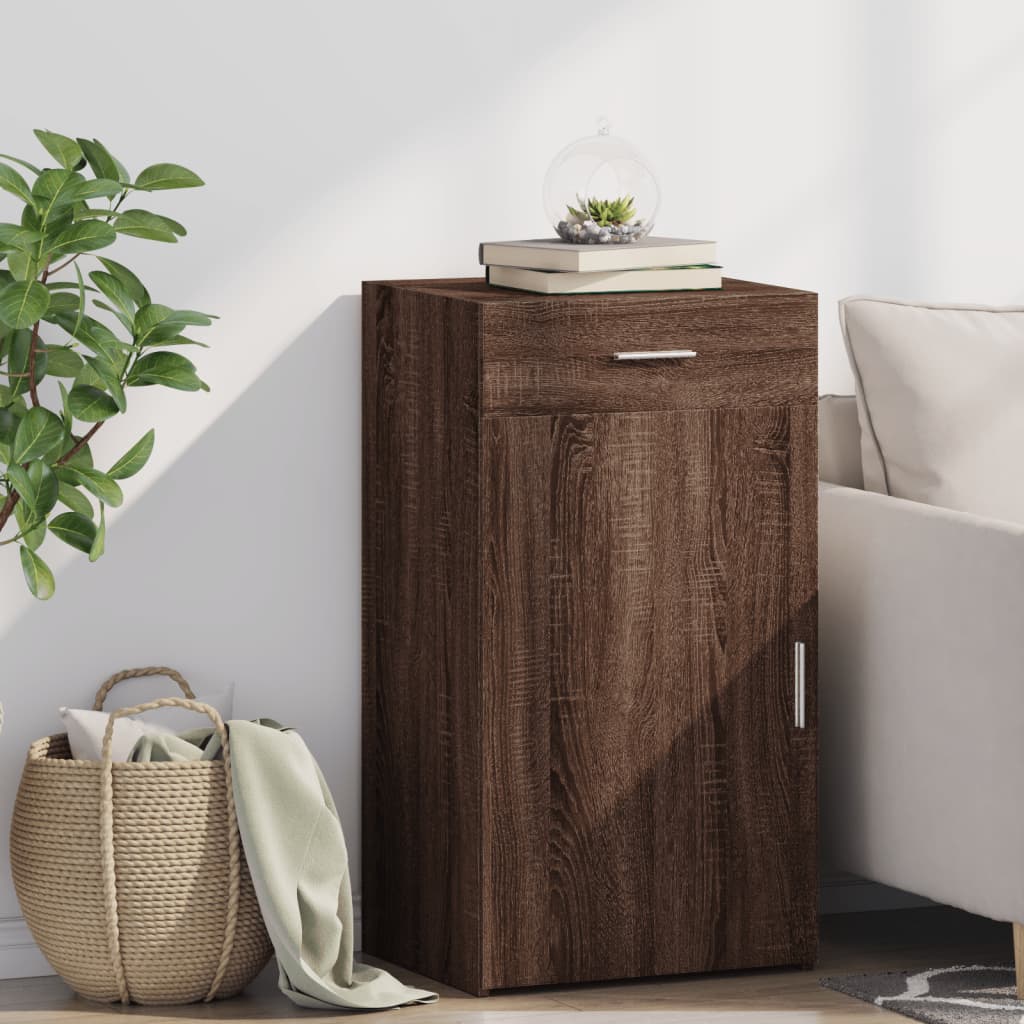 Buffet chêne marron 50x42,5x93 cm bois d'ingénierie - XIOS