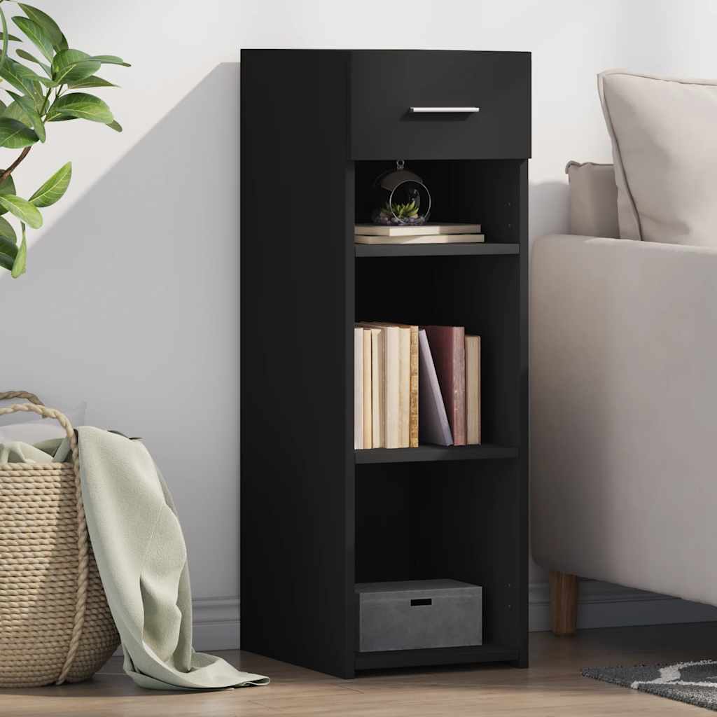Buffet noir 30x42,5x93 cm bois d'ingénierie - XIOS