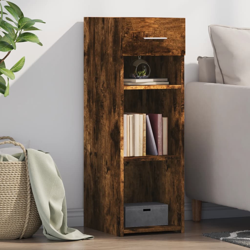 Buffet chêne fumé 30x42,5x93 cm bois d'ingénierie - XIOS