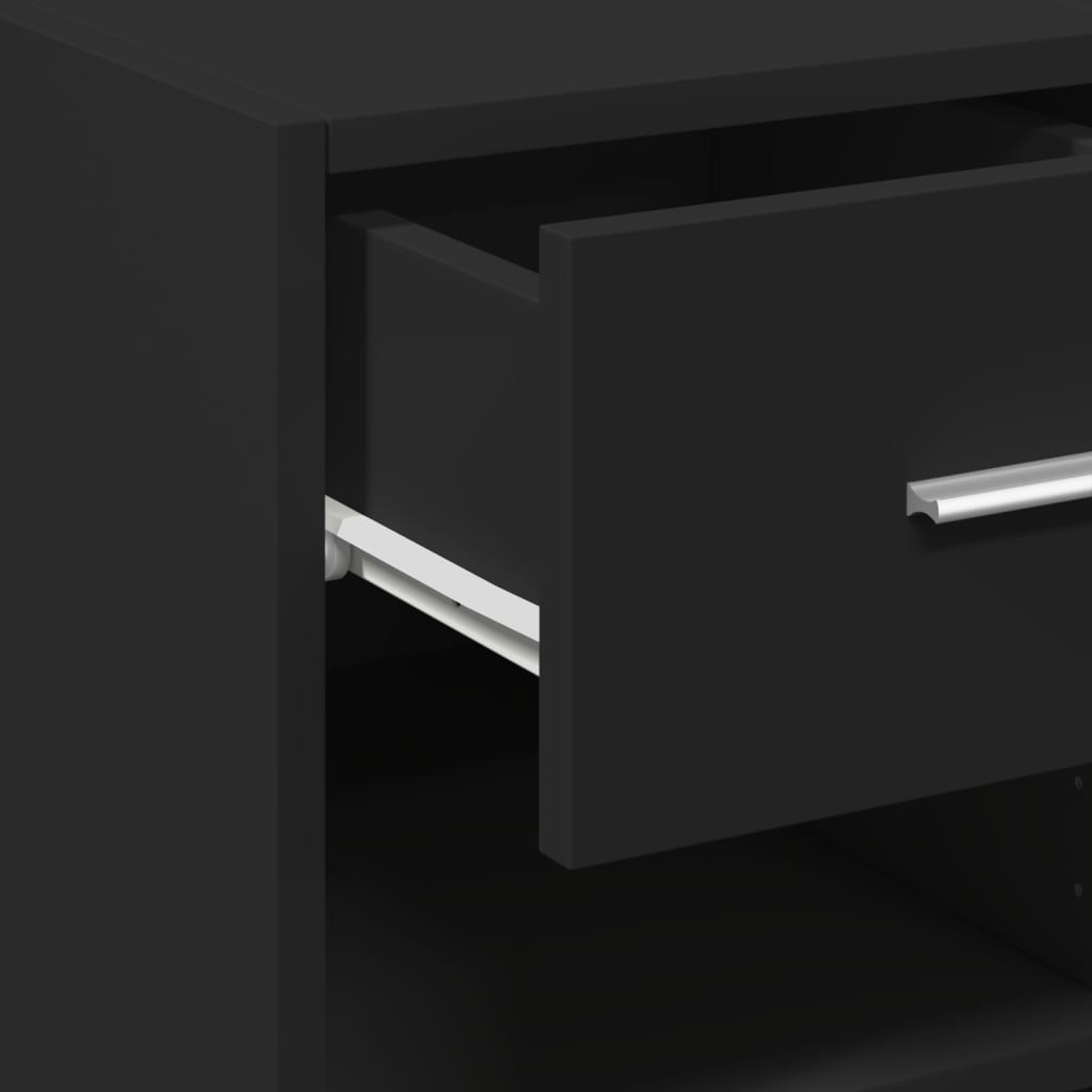 Buffet noir 40x42,5x93 cm bois d'ingénierie - XIOS