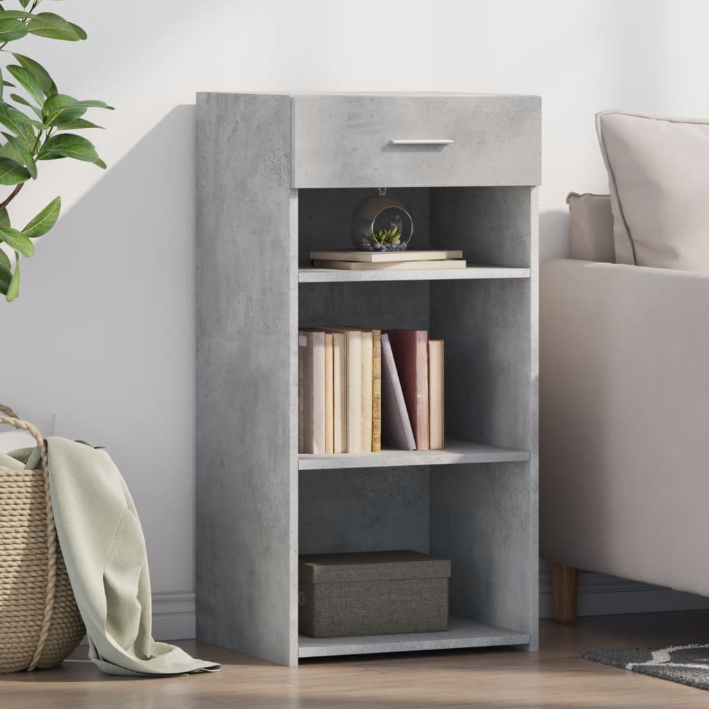 Buffet gris béton 45x42,5x93 cm bois d'ingénierie - XIOS