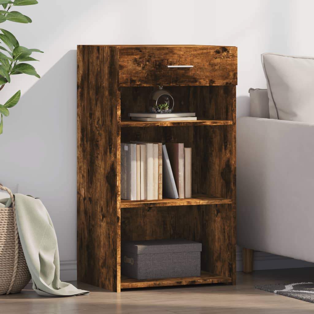 Buffet chêne fumé 50x42,5x93 cm bois d'ingénierie - XIOS