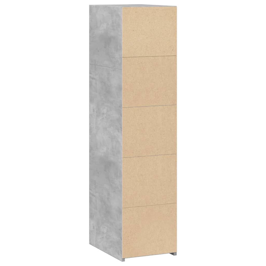 Buffet gris béton 30x41x124 cm bois d'ingénierie - XIOS
