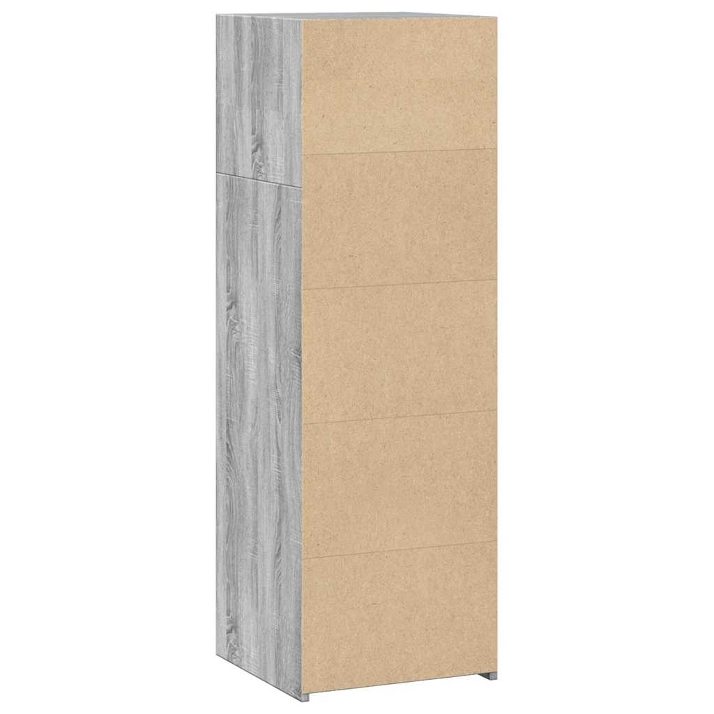 Buffet haut sonoma gris 40x41x124 cm bois d'ingénierie - XIOS
