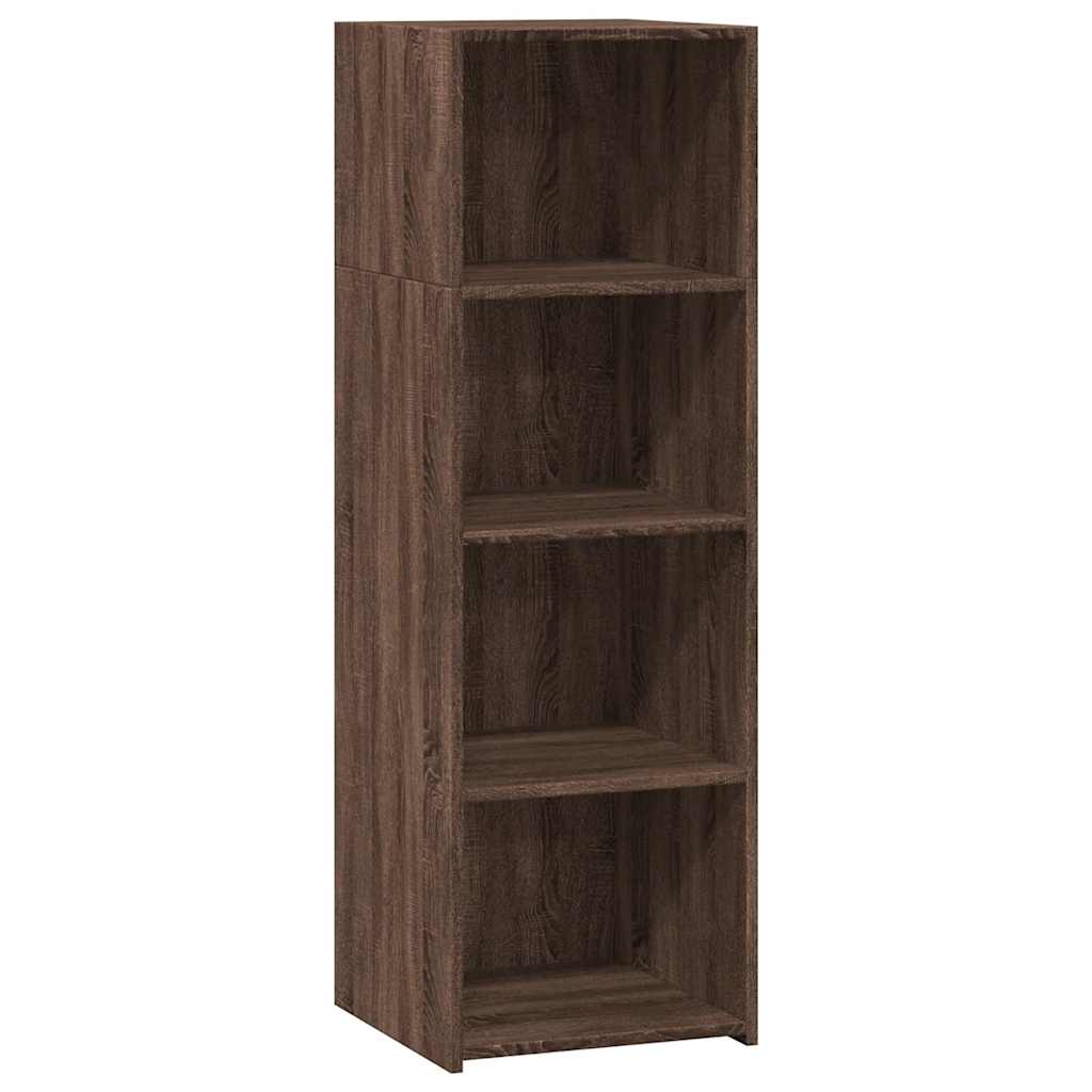 Buffet haut chêne marron 40x41x124 cm bois d'ingénierie - XIOS
