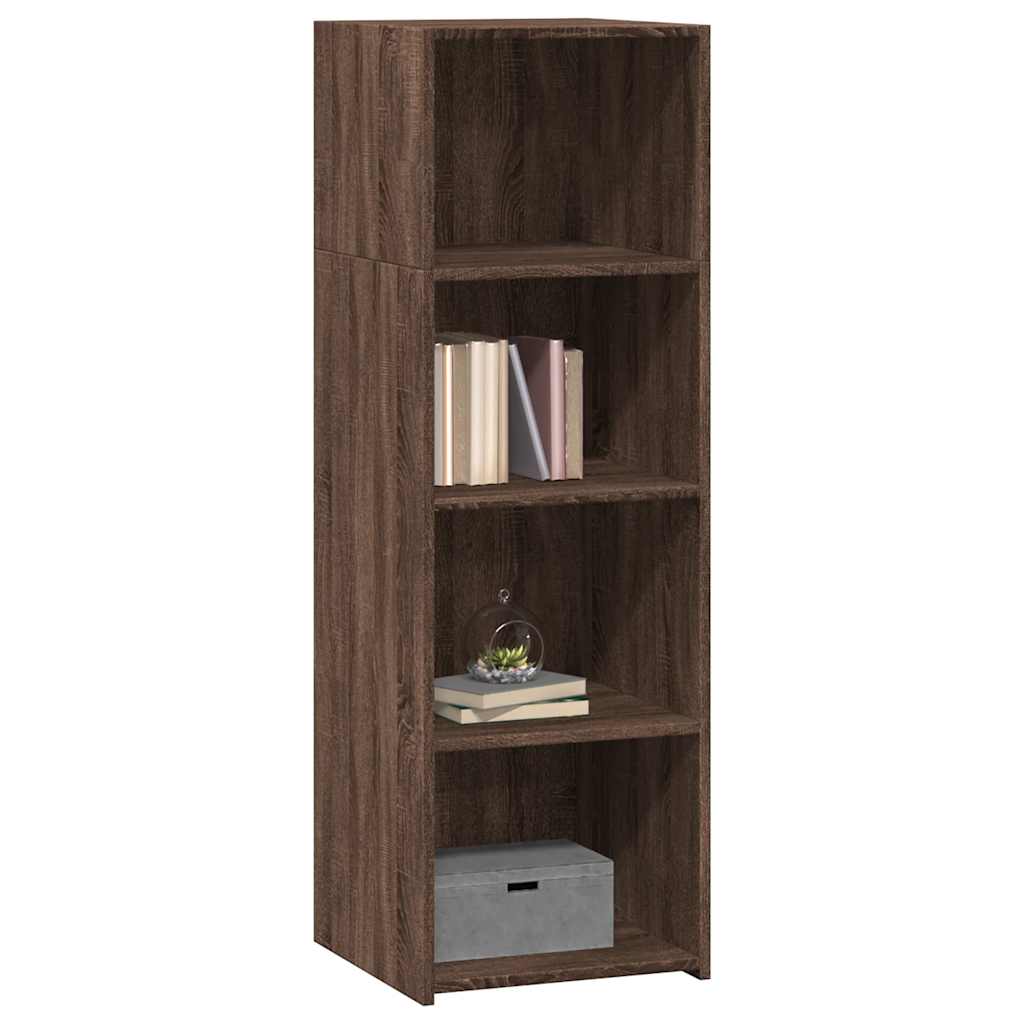 Buffet haut chêne marron 40x41x124 cm bois d'ingénierie - XIOS
