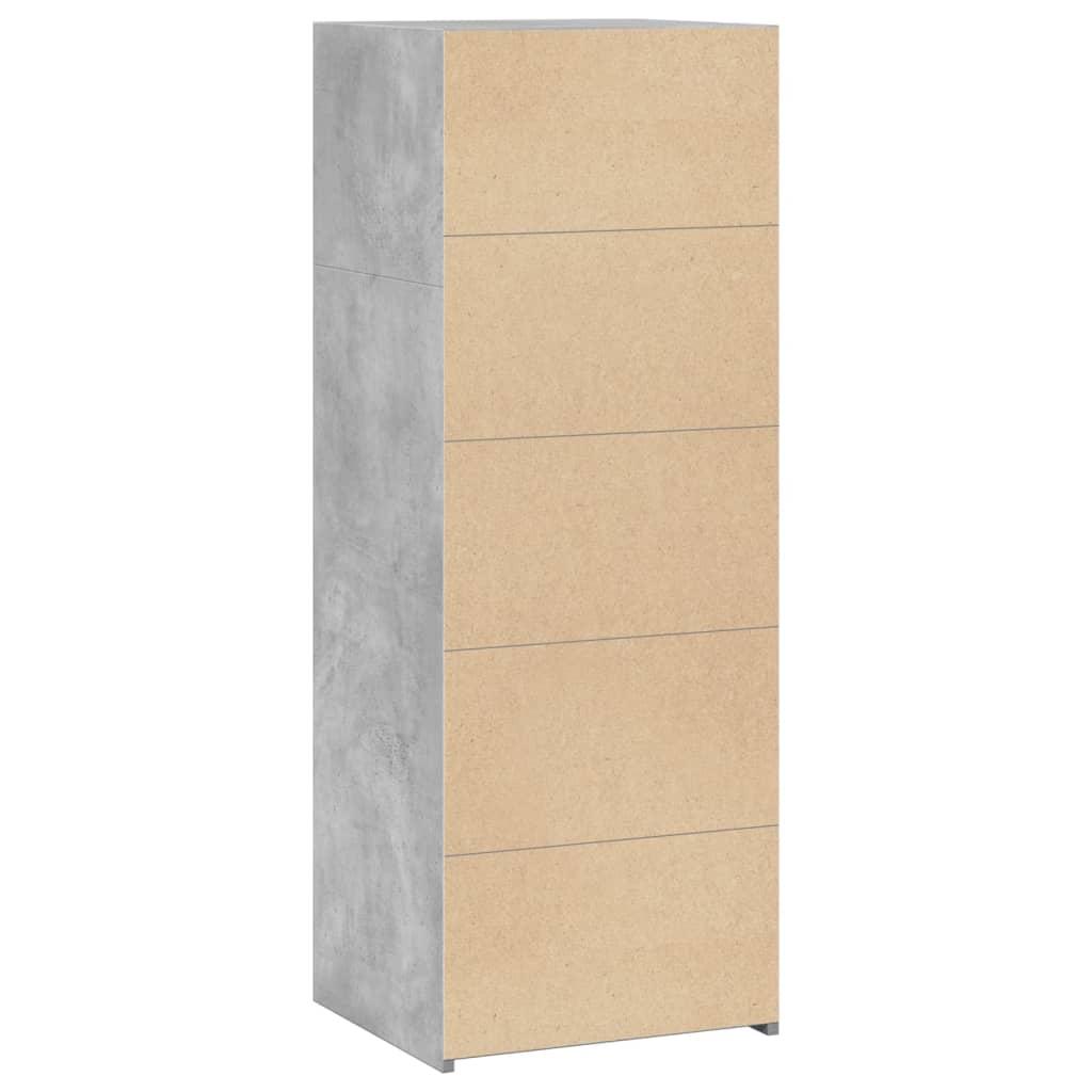 Buffet haut gris béton 45x41x124 cm bois d'ingénierie - XIOS