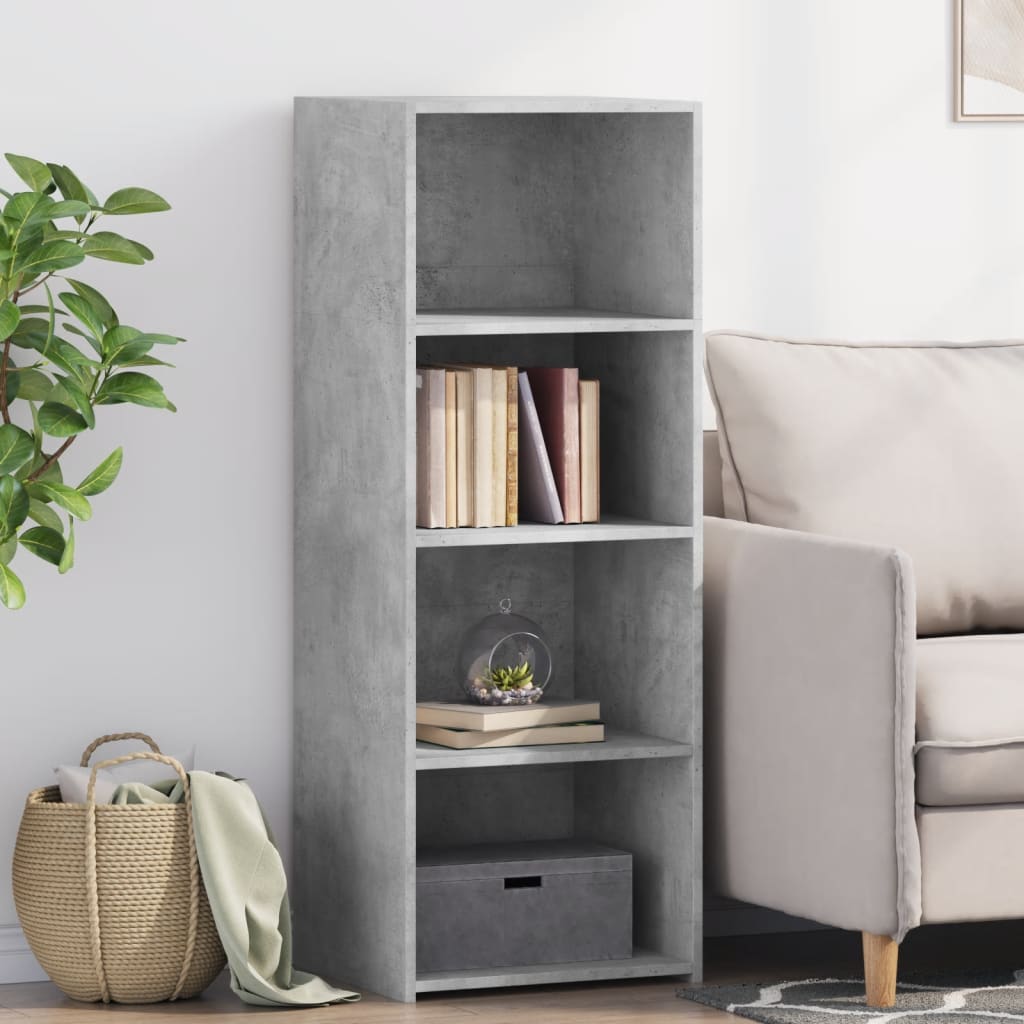 Buffet haut gris béton 45x41x124 cm bois d'ingénierie - XIOS