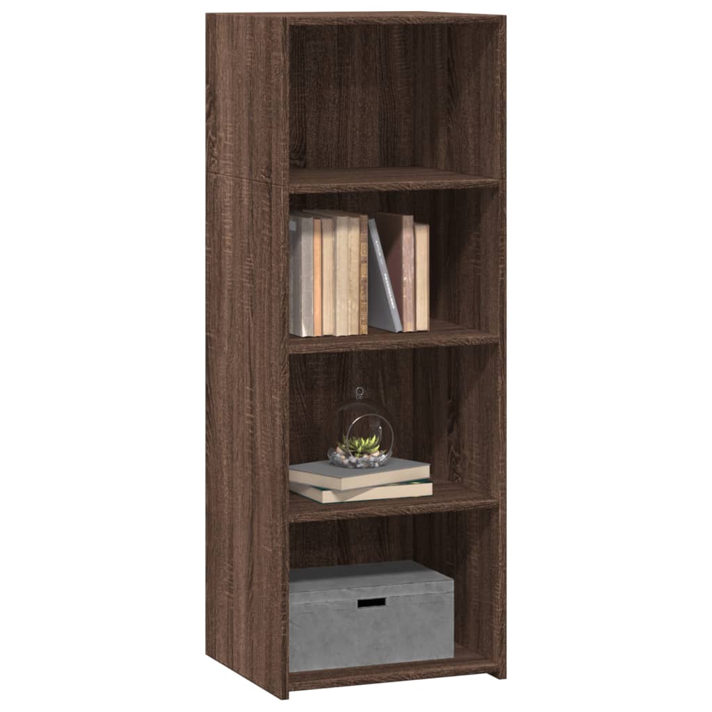 Buffet haut chêne marron 45x41x124 cm bois d'ingénierie - XIOS