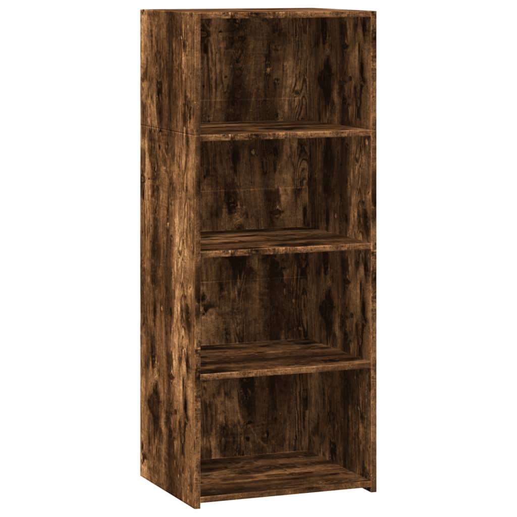 Buffet haut chêne fumé 50x41x124 cm bois d'ingénierie - XIOS