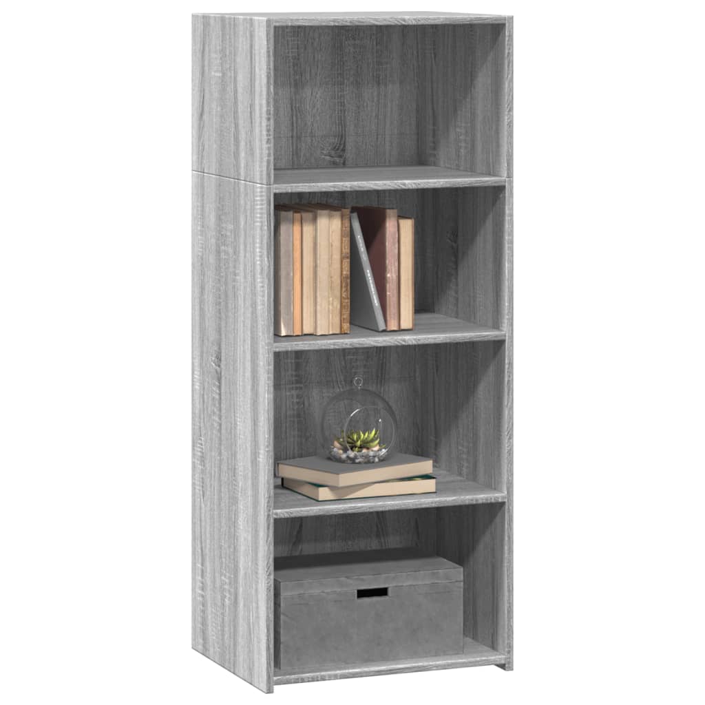 Buffet haut sonoma gris 50x41x124 cm bois d'ingénierie - XIOS