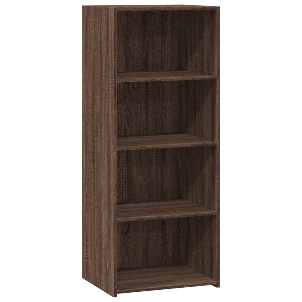 Buffet haut chêne marron 50x41x124 cm bois d'ingénierie - XIOS