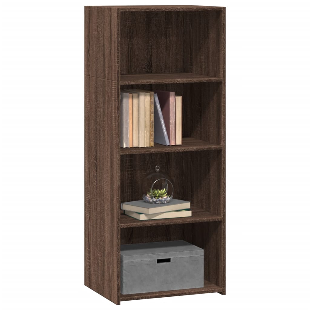 Buffet haut chêne marron 50x41x124 cm bois d'ingénierie - XIOS