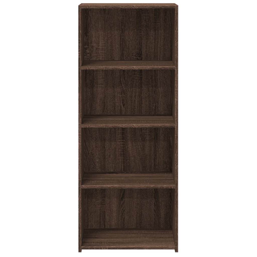 Buffet haut chêne marron 50x41x124 cm bois d'ingénierie - XIOS