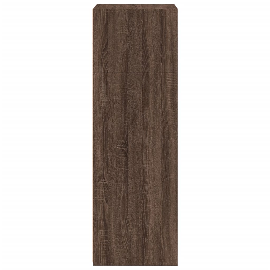 Buffet haut chêne marron 50x41x124 cm bois d'ingénierie - XIOS