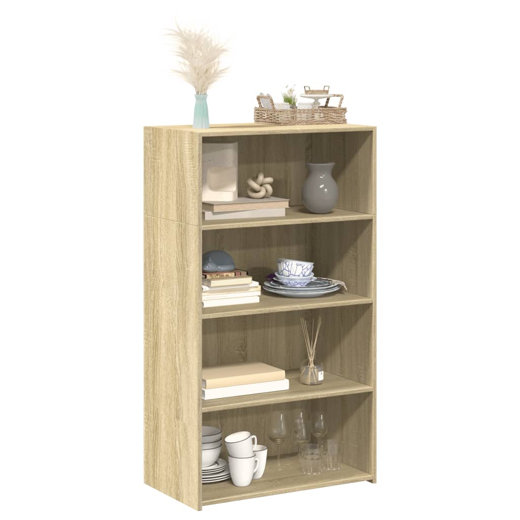 Buffet haut chêne sonoma 70x41x124 cm bois d'ingénierie - XIOS