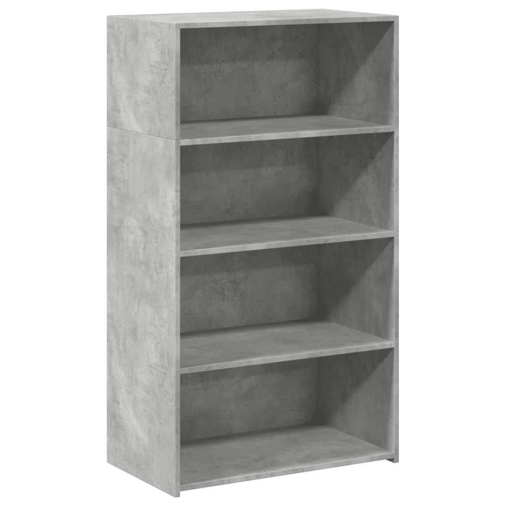 Buffet haut gris béton 70x41x124 cm bois d'ingénierie - XIOS