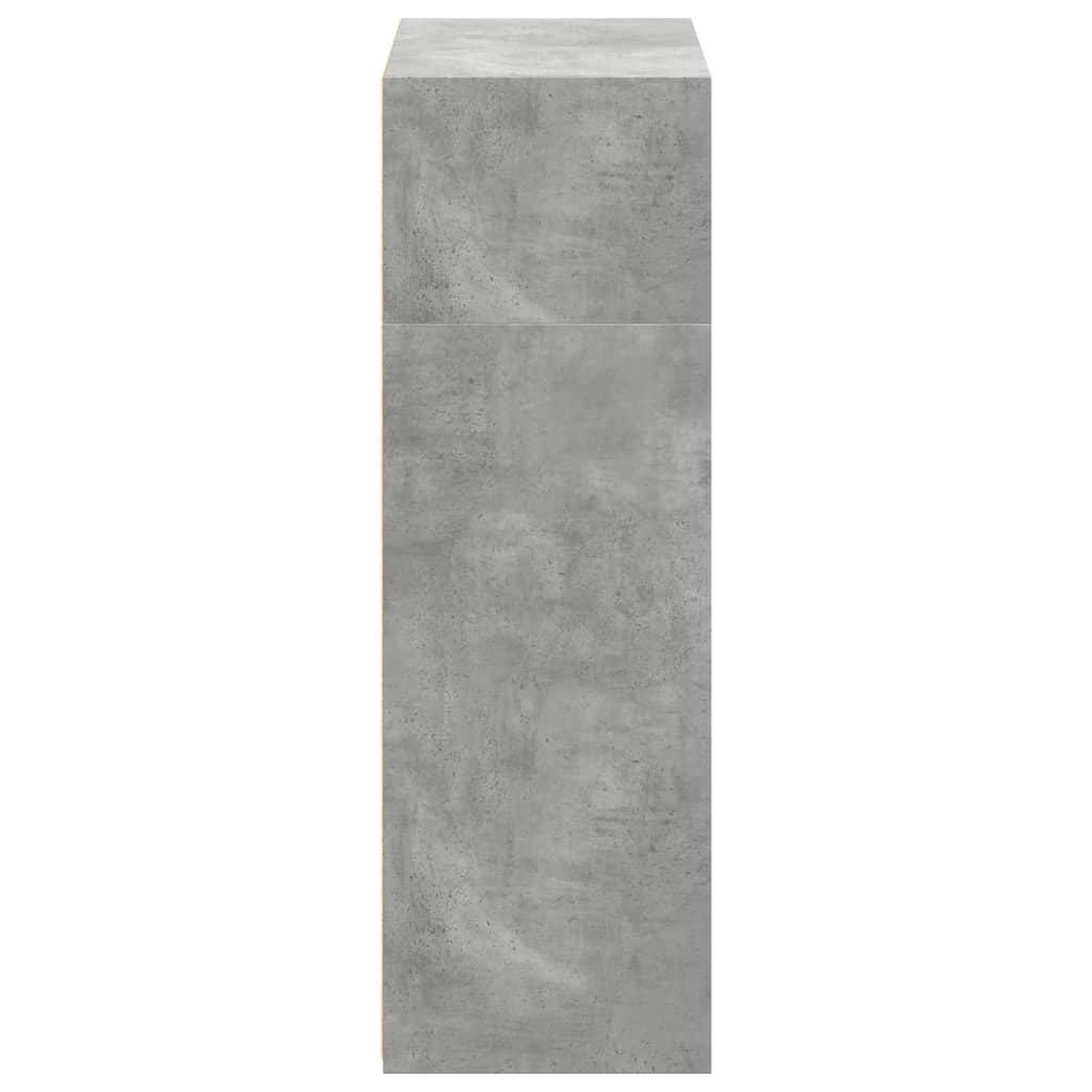 Buffet haut gris béton 70x41x124 cm bois d'ingénierie - XIOS