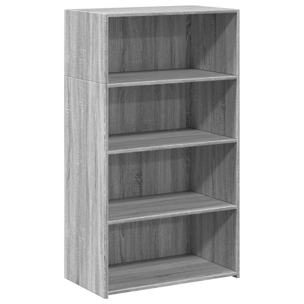 Buffet haut sonoma gris 70x41x124 cm bois d'ingénierie - XIOS