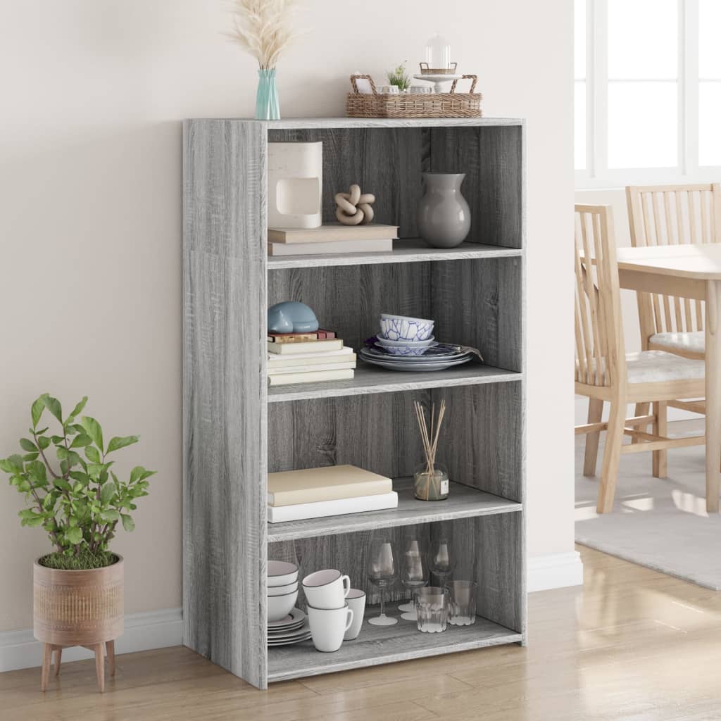 Buffet haut sonoma gris 70x41x124 cm bois d'ingénierie - XIOS