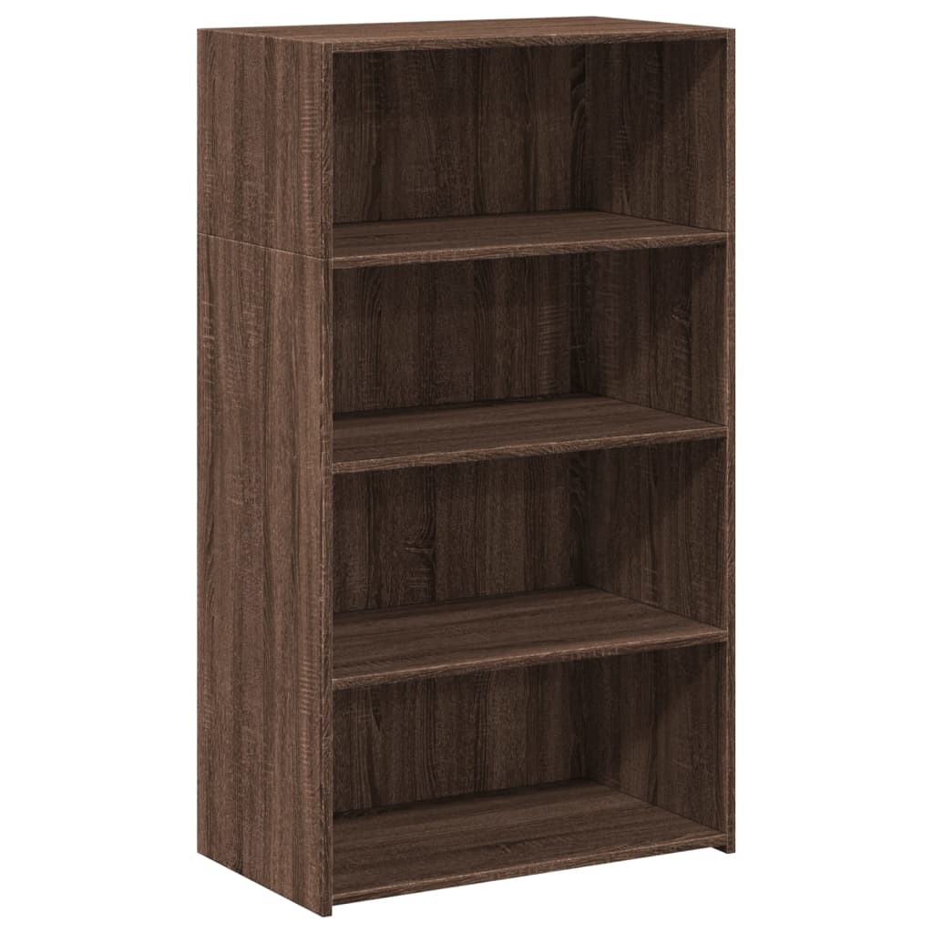 Buffet haut chêne marron 70x41x124 cm bois d'ingénierie - XIOS