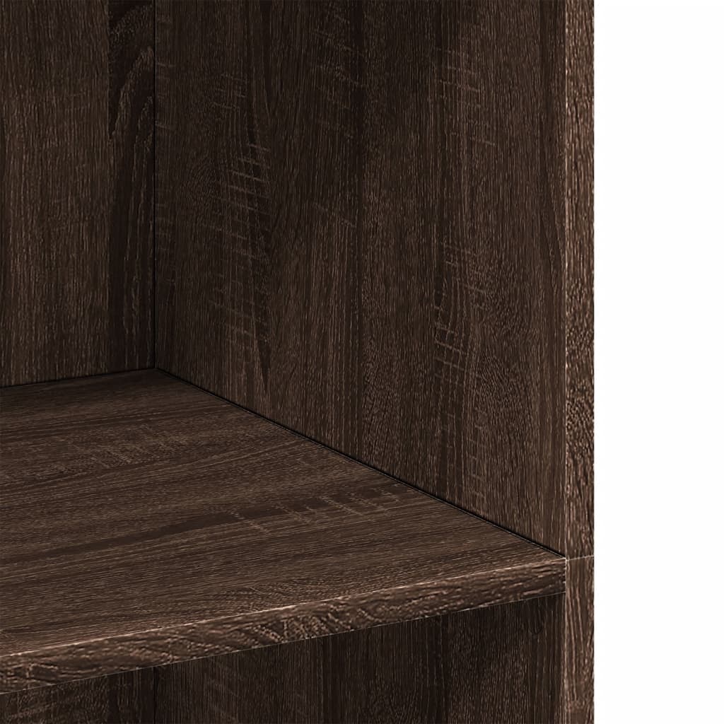 Buffet haut chêne marron 70x41x124 cm bois d'ingénierie - XIOS