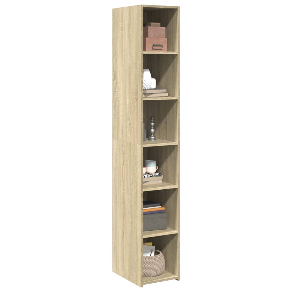 Buffet haut chêne sonoma 30x41x185 cm bois d'ingénierie - XIOS