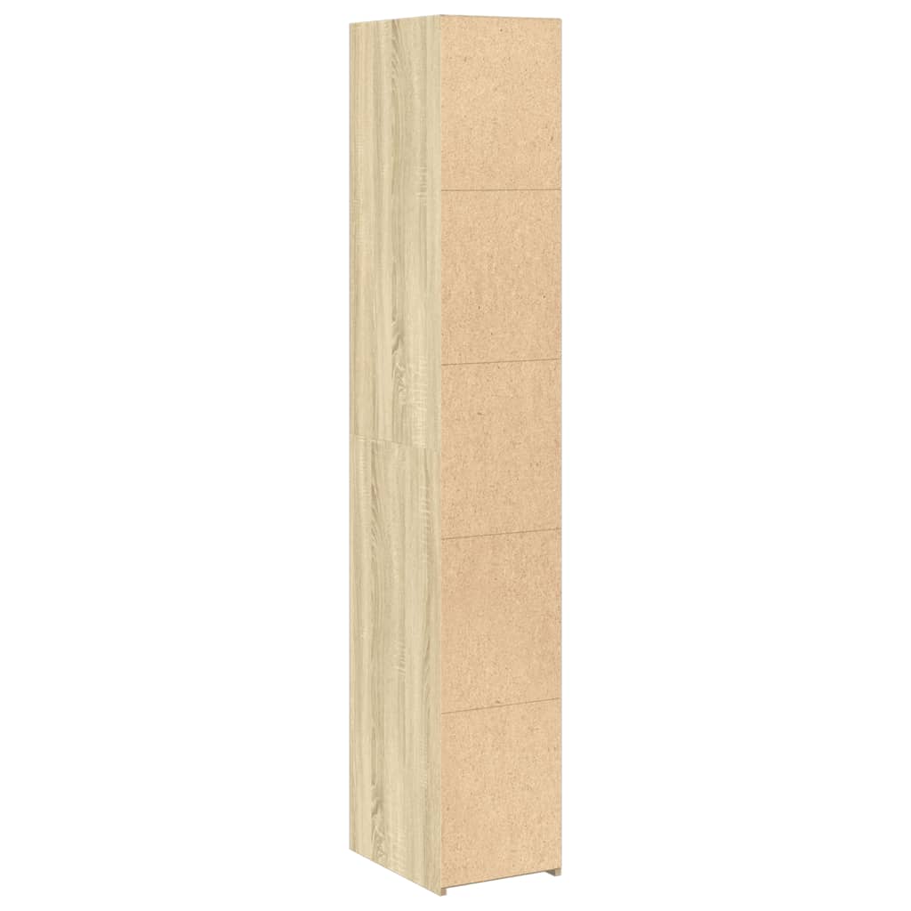 Buffet haut chêne sonoma 30x41x185 cm bois d'ingénierie - XIOS