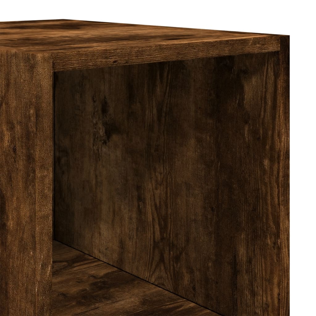 Buffet haut chêne fumé 30x41x185 cm bois d'ingénierie - XIOS