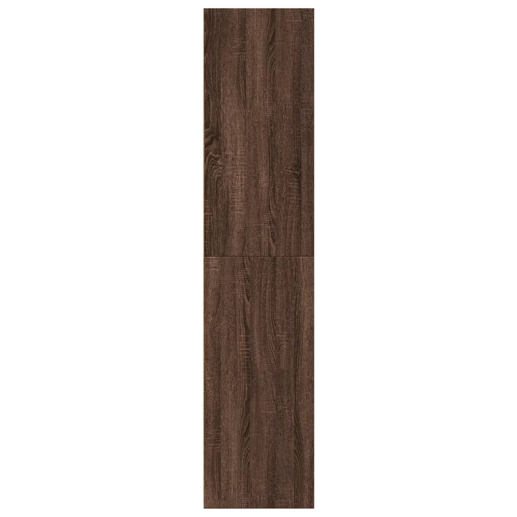 Buffet haut chêne marron 30x41x185 cm bois d'ingénierie - XIOS