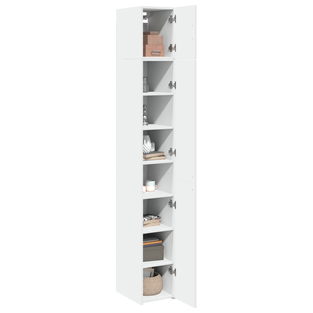 Armoire de rangement mince blanc 30x42,5x225 cm - XIOS