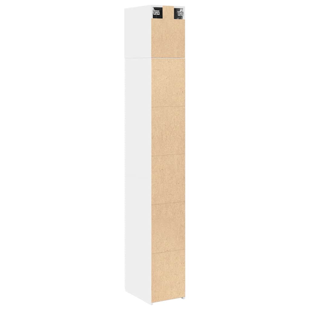 Armoire de rangement mince blanc 30x42,5x225 cm - XIOS