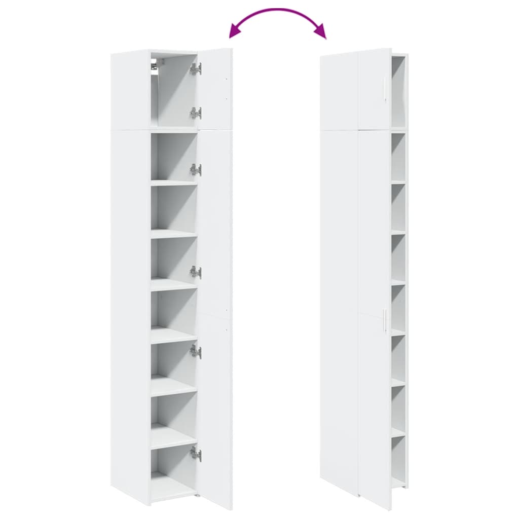 Armoire de rangement mince blanc 30x42,5x225 cm - XIOS
