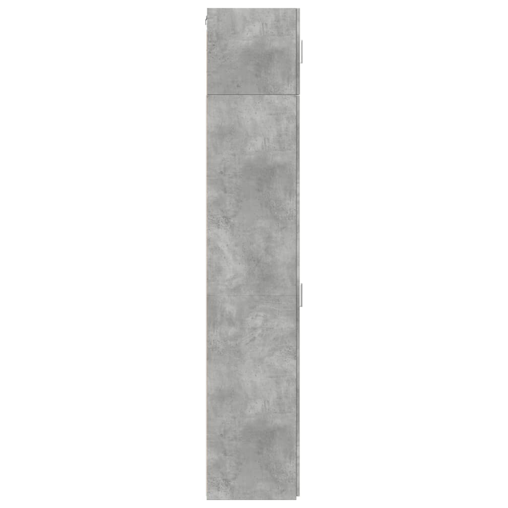 Armoire de rangement mince gris béton 30x42,5x225 cm - XIOS