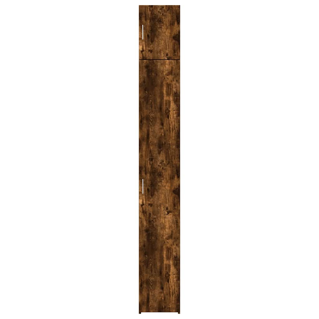 Armoire de rangement mince chêne fumé 30x42,5x225 cm - XIOS
