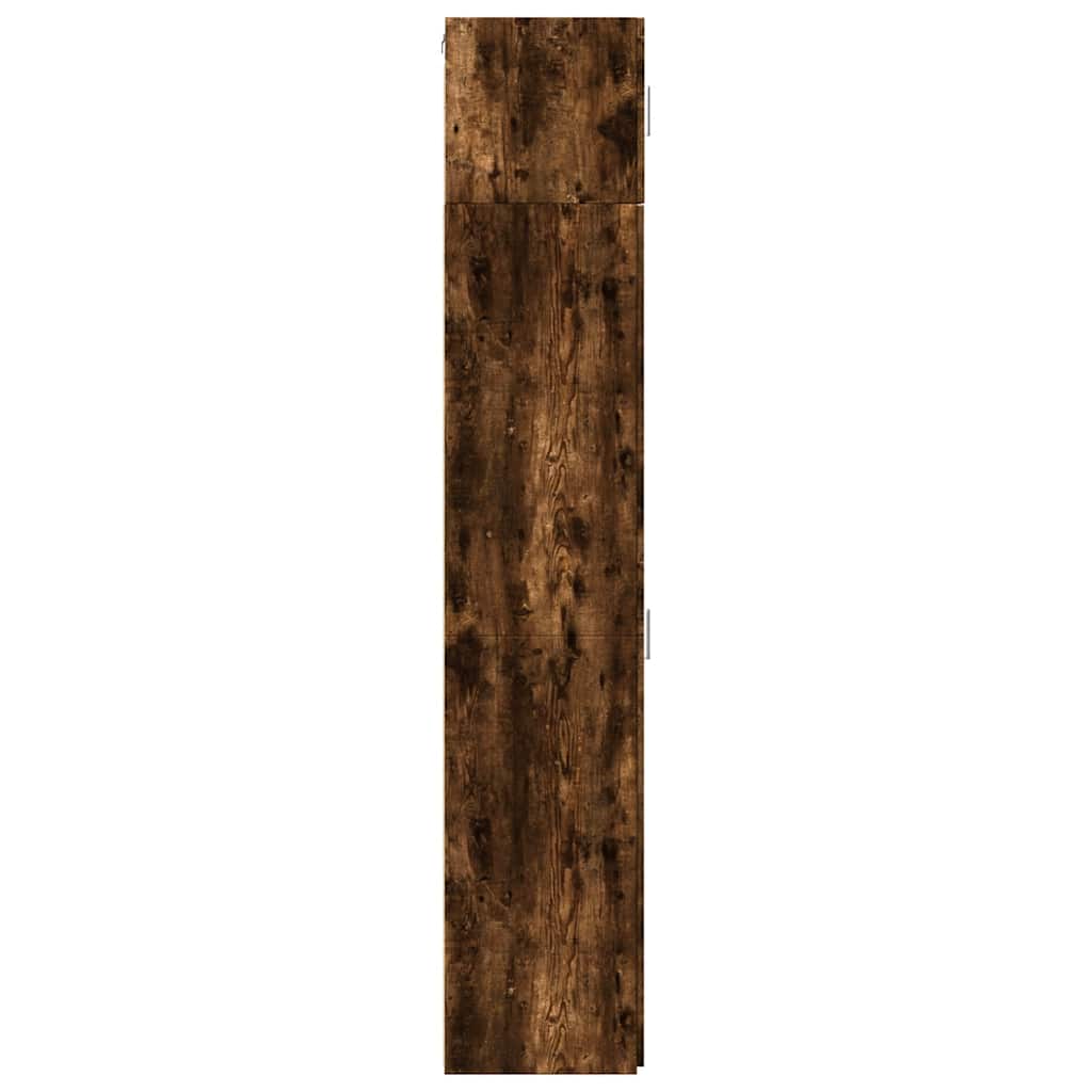 Armoire de rangement mince chêne fumé 30x42,5x225 cm - XIOS