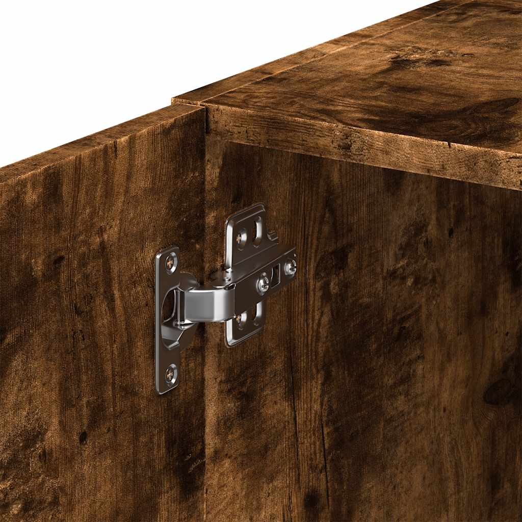 Armoire de rangement mince chêne fumé 30x42,5x225 cm - XIOS