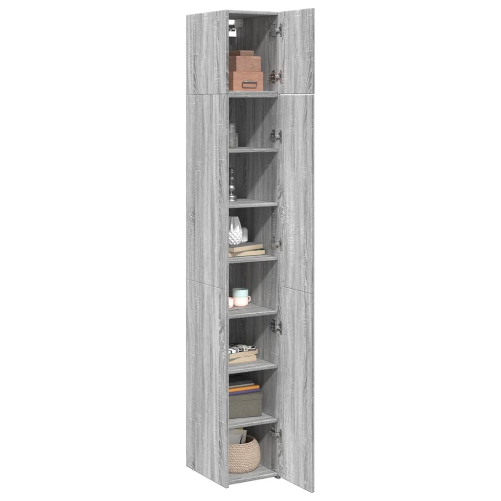 Armoire de rangement mince sonoma gris 30x42,5x225 cm - XIOS