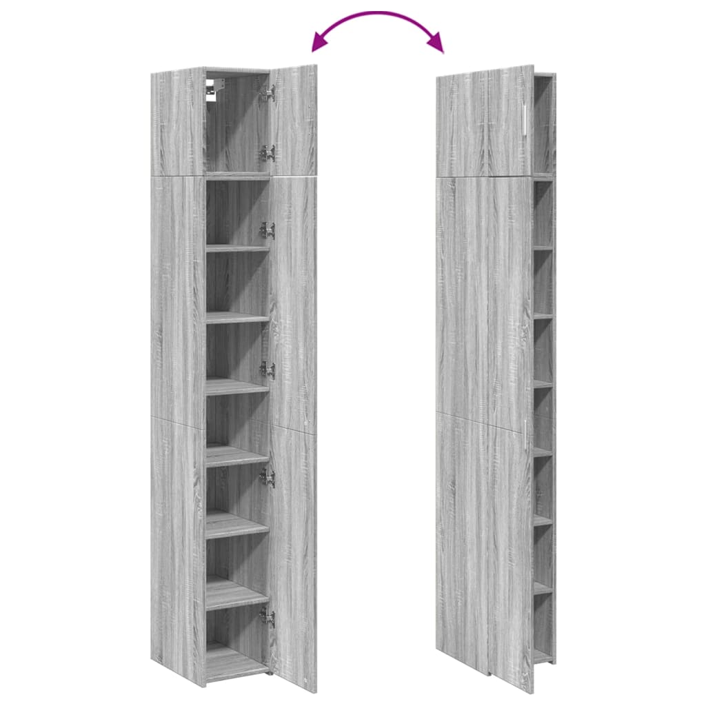 Armoire de rangement mince sonoma gris 30x42,5x225 cm - XIOS